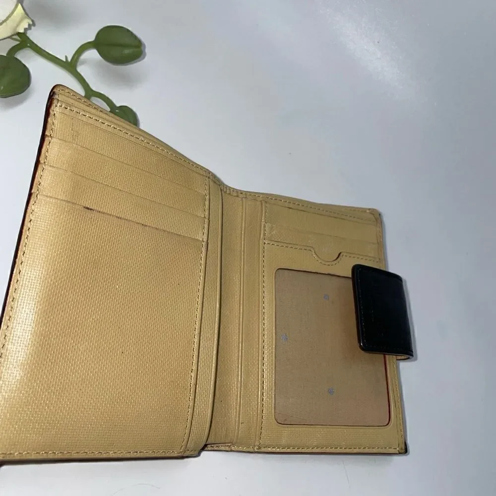Vintage Kate Spade Leather Compact Wallet Black